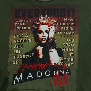 Madonna lyrics t-shirt cut sleeve punk style